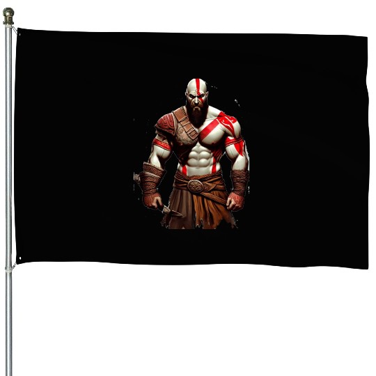 iconic Kratos, the God of War House Flags