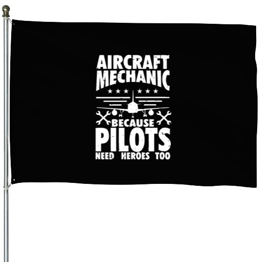 Aircraft Mechanic House Flags