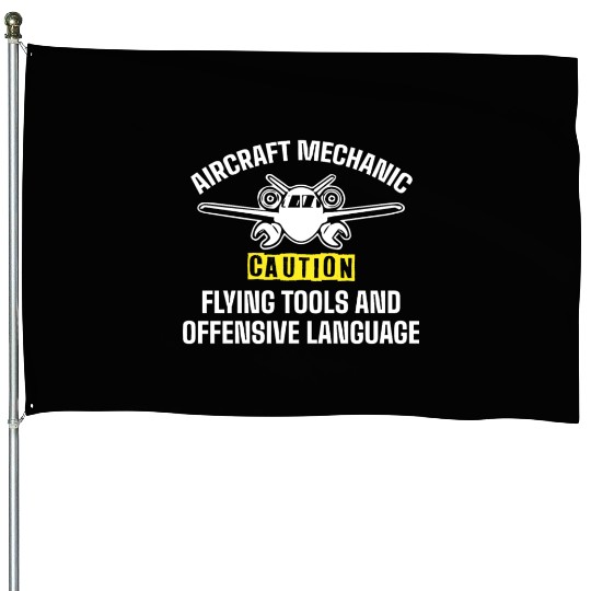 Aircraft Mechanic House Flags