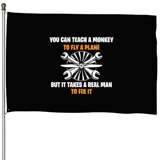 Aircraft Mechanic House Flags