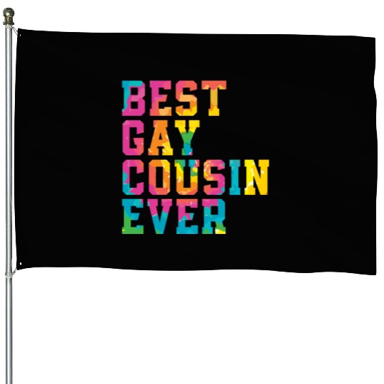 Best Gay Cousin Ever Rainbow Pride Month LGBTQ Gay House Flags