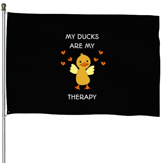 Funny Duck Lover Cute Animal House Flags