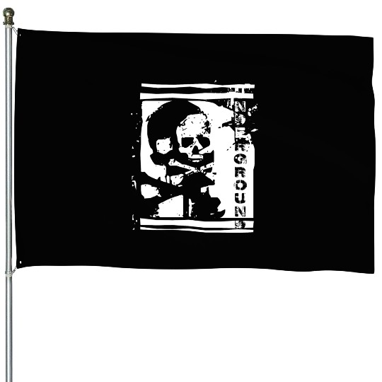 UNDERGROUND skull PUNK design House Flags