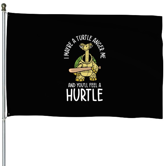 Mean Turtle Reptile Nature Turtle Lover Aquatic House Flags