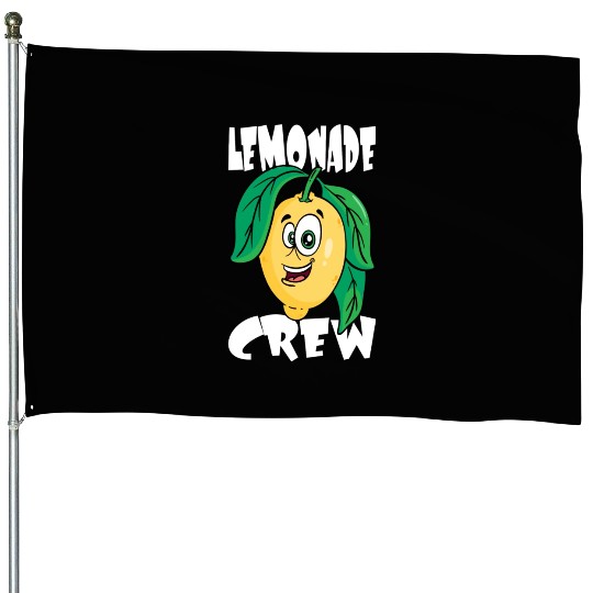 Sweet Kids Lemon Motif House Flags