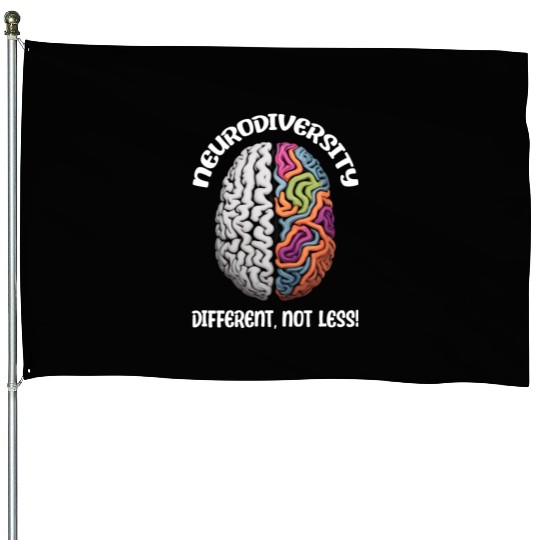"Different, Not Less" Neurodiversity House Flags