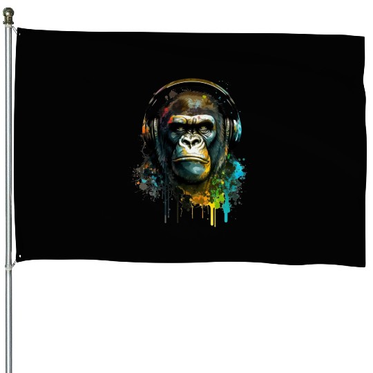 Gorilla headphone music House Flags