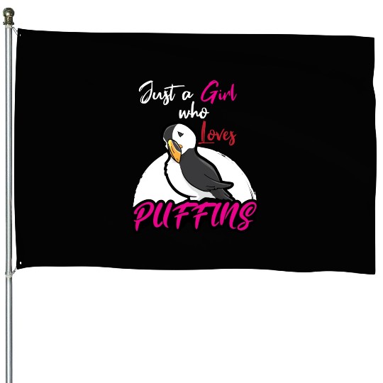 Puffin Lover Puffins House Flags