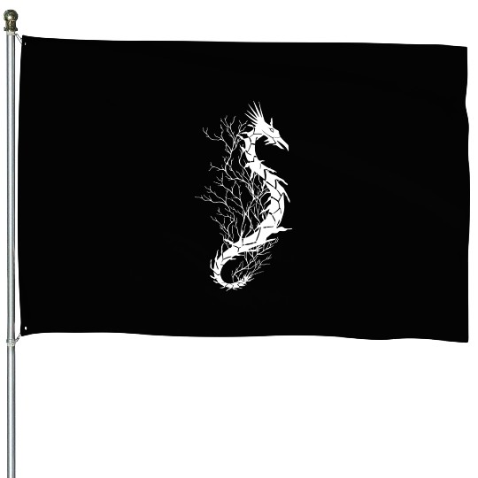 Sea life, sea dragon, white House Flags