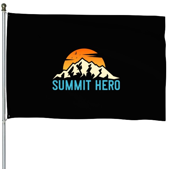 Summit Hero Climbers Mountaineering Mountain Guide House Flags