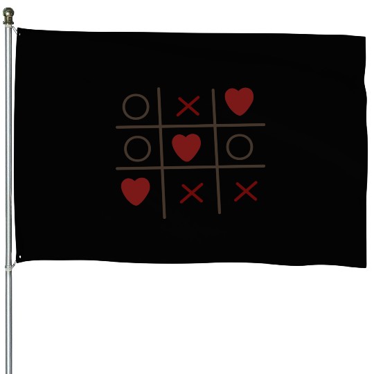 Cool Valentine s Day Criss Cross Heart House Flags
