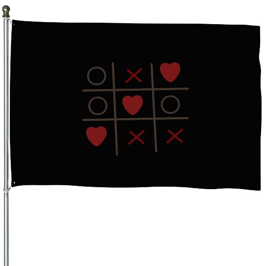 Cool Valentine s Day Criss Cross Heart House Flags