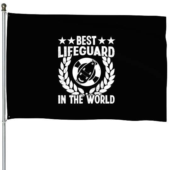 Best lifeguard in world swimming pool guard House Flags