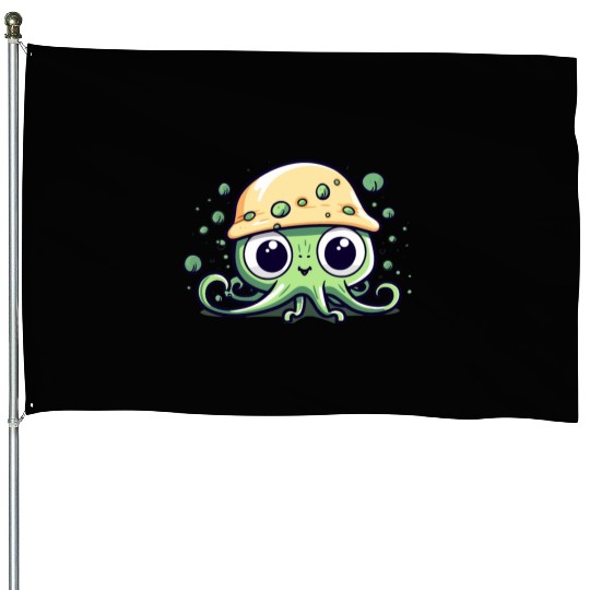 Kawaii Octopus House Flags