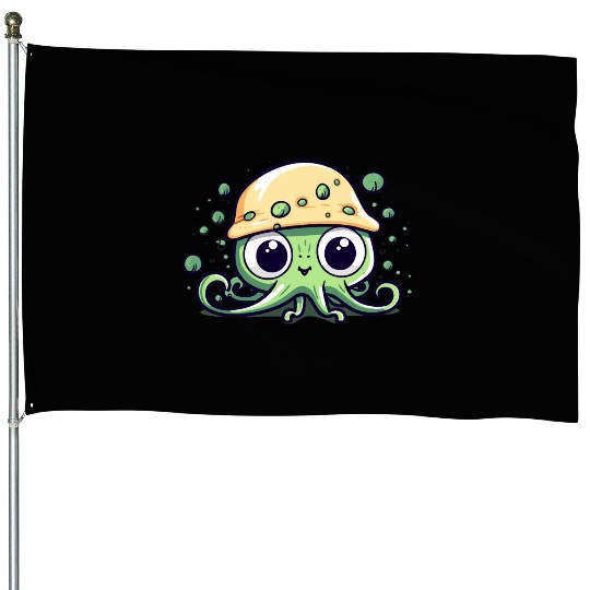 Kawaii Octopus House Flags
