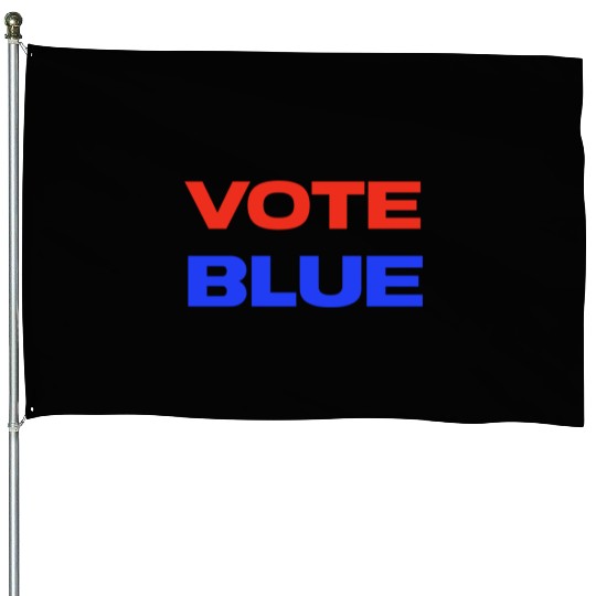 Vote Blue Democratic Party Liberal Voting House Flags