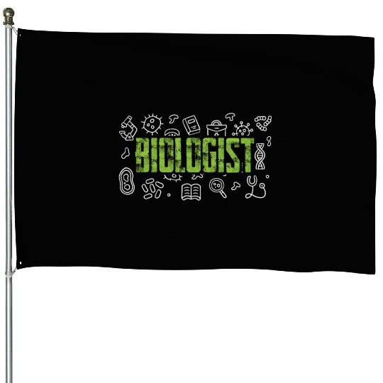 Biologist Lover Biologists Biology Job House Flags