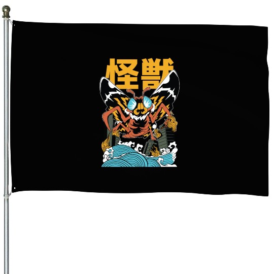Kaiju Moth House Flags