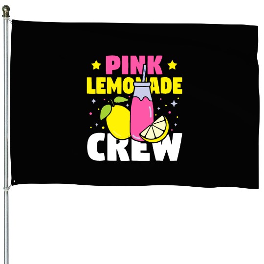 Funny Pink Lemonade Crew Lemon Juice Bossfruit lov House Flags