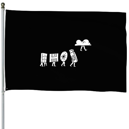 Computer Scientist Programmer Cloud Internet House Flags