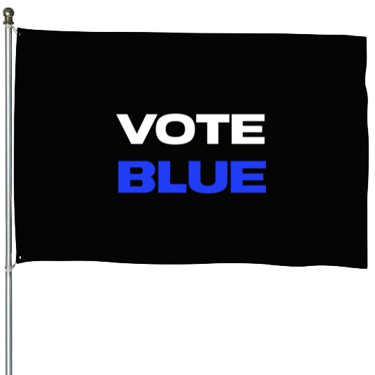 USA Election Vote Blue Minimalist House Flags