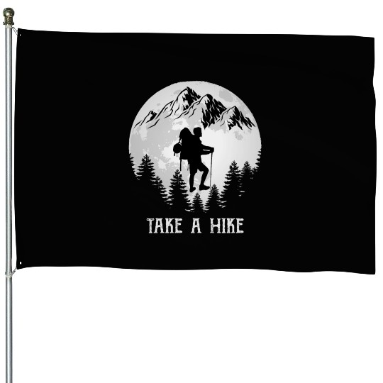 Take a Hike Wanderlust Hiking House Flags
