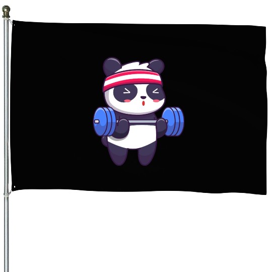 TEDDY BEAR TRAINING GYM House Flags