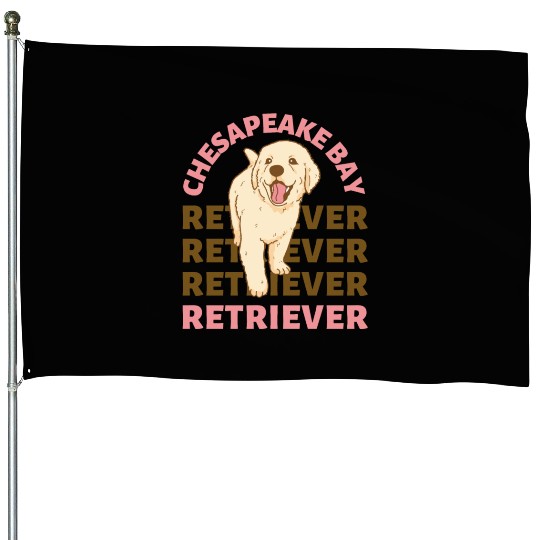 Cute Chesapeake Bay Retriever puppy dog mom dogs House Flags