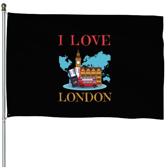 I Love London UK Travel more adventure Exploring House Flags