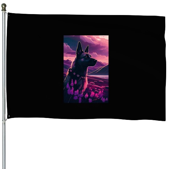 Belgian Malinois Nature House Flags