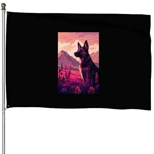 Belgian Malinois Nature House Flags