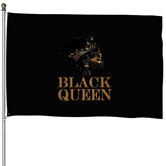 Womens Black Queen House Flags