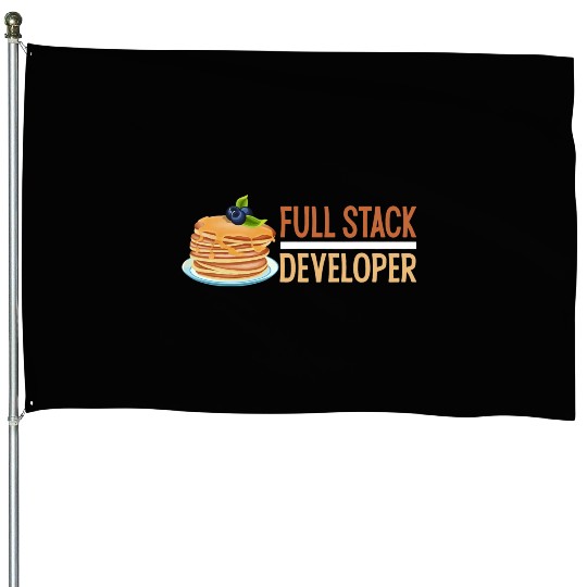 Computer Science Programmer Coder Funny Full Stack House Flags