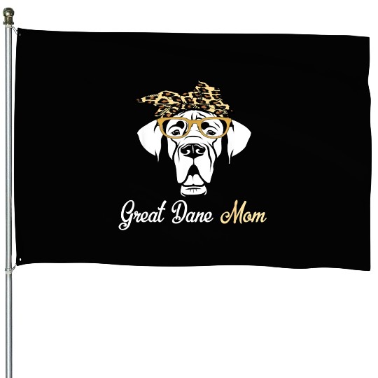 Birthday and Mothers day Gift Great Dane House Flags