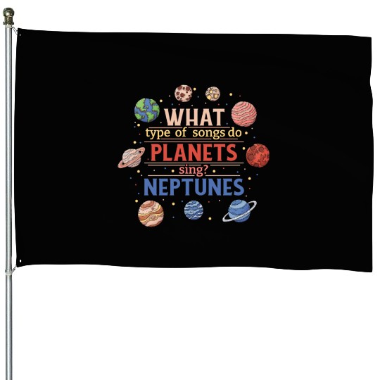 Music Teacher Funny House Flags
