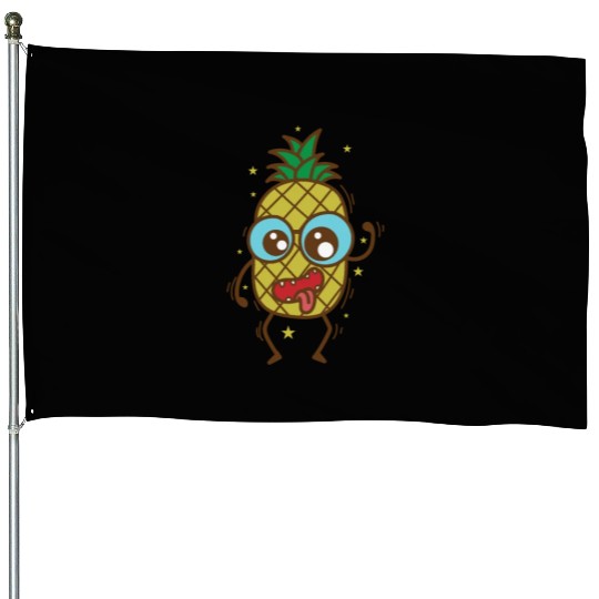 crazy Pineapple tropical sweet Fruit House Flags