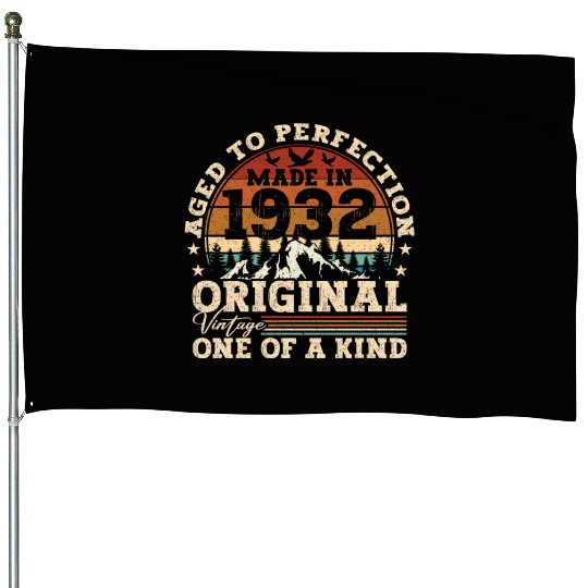 Birthday 1932 Limited Edition Gift Used Cool House Flags