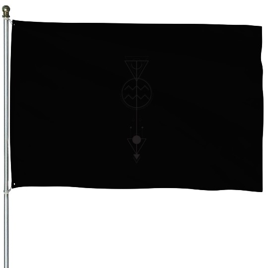 Aquarius Astrology Zodiac Arrow House Flags