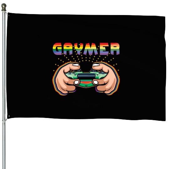 Gamer LGBTQ Rainbow LGBT Pride Month House Flags