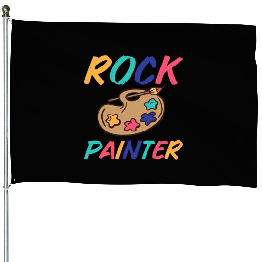 Great Rock Painter Outfit Rock Painting Lovers House Flags
