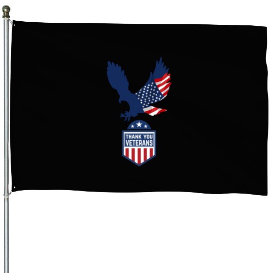 Happy Memorial Day Thank you Veterans American House Flags