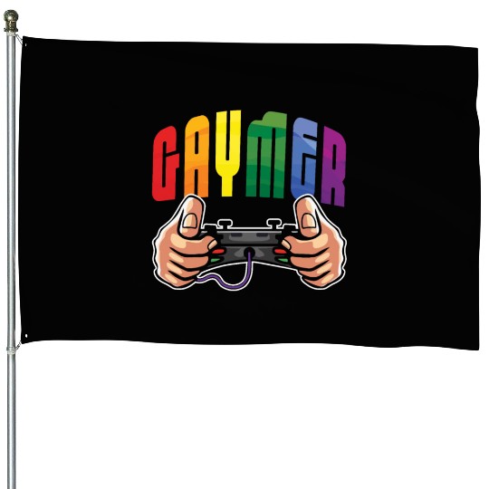 Gay Gamer LGBTQ Rainbow LGBT Pride Month House Flags