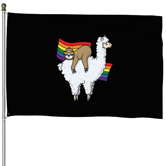 Sloth Equality Gay LGBTQ Rainbow LGBT Pride Month House Flags