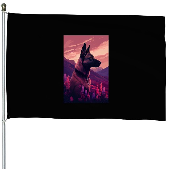 Belgian Malinois Nature House Flags