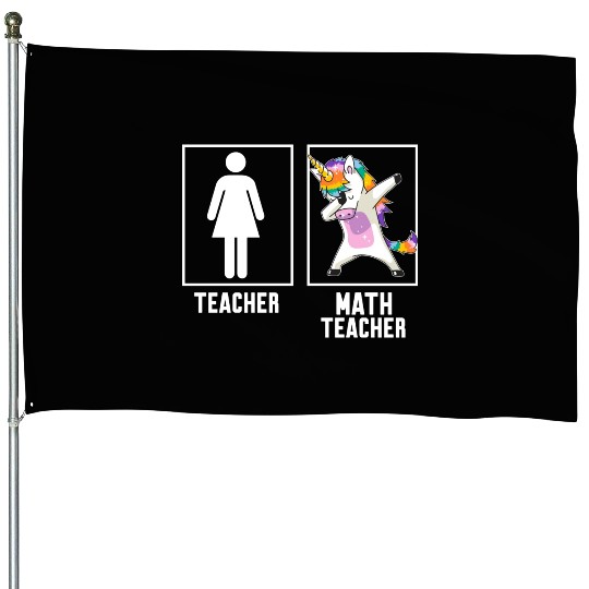 Teacher Vs Math Teacher House Flags