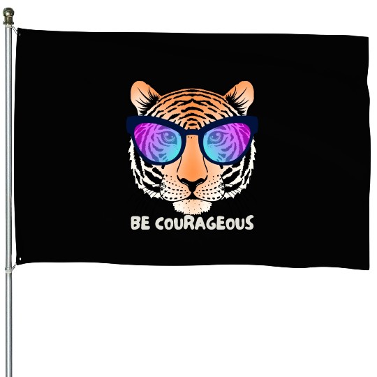 Be Courageous like a Lion House Flags