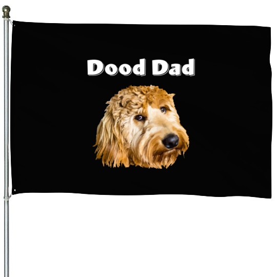 Dood Dad Goldendoodle House Flags