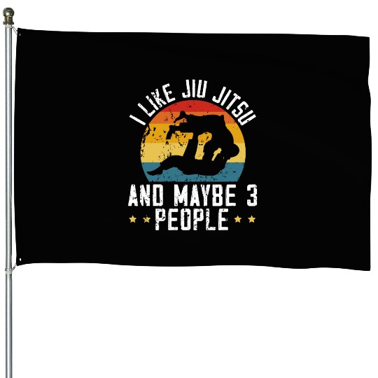 Jiu Jitsu BJJ Martial Arts MMA Combat Fighting House Flags