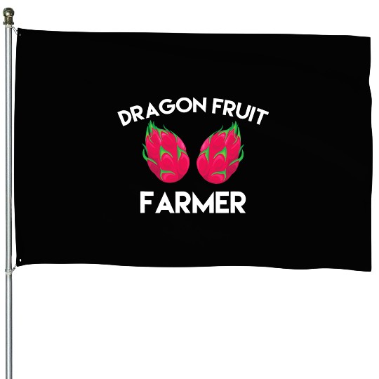 Dragon Fruit Farmer Outfit Love Tropical Food House Flags