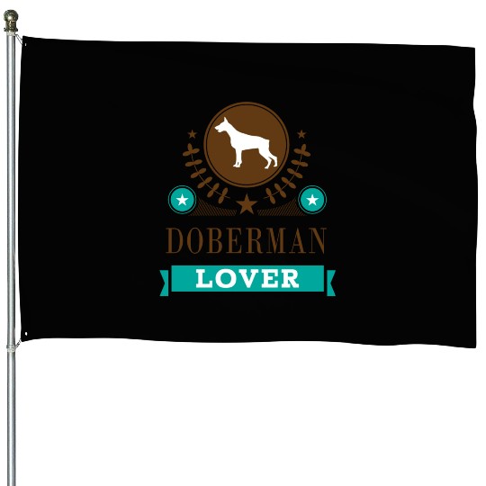 Doberman Lover House Flags